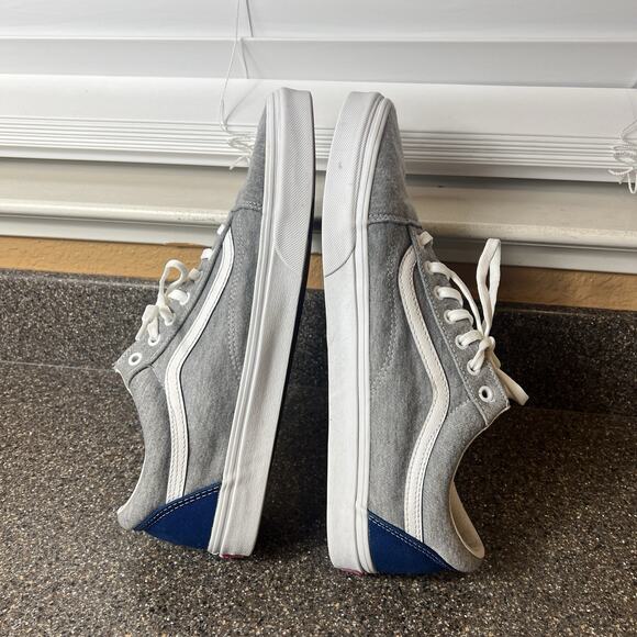 Vans Mens Size 13 Gray/Blue/Green Classic Skater Sneaker Shoe Canvas Lace Up Low - Picture 6 of 11